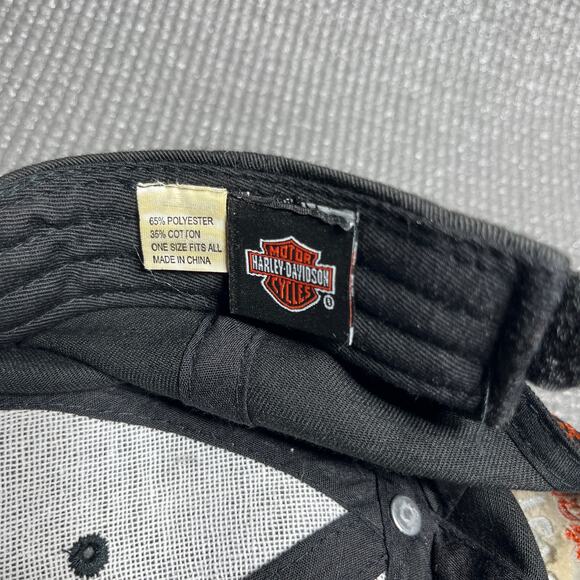 Harley Davidson Baseball Cap Mens One Size Black Embroidered Gainesville Florida - Picture 9 of 9